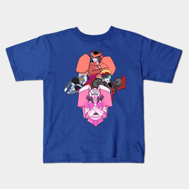 female autobots Kids T-Shirt by inkpocket